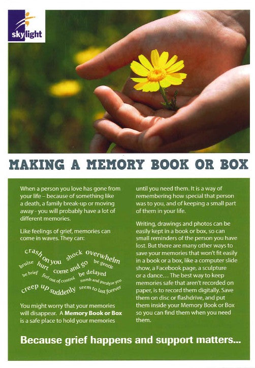 Information Leaflet - Making A Memory Book or Box